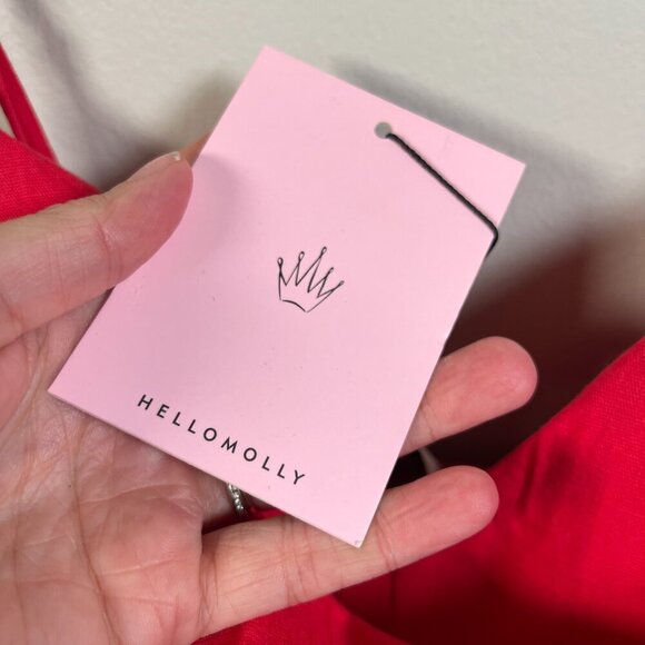 Hello Molly My Standards Maxi Dress Size 4 Red Assymetrical Event Party Wedding - Picture 5 of 12